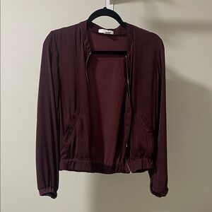 H&M Women's Rich Burgundy Bomber Jacket